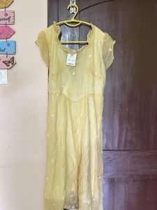Yellow Embroidered Gown