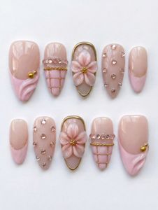 Exquisite Floral Press-On Nails