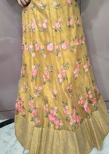 Stunning Yellow Haldi Lehenga Choli 3 Piece Set