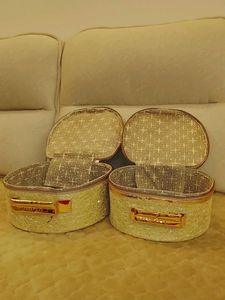 Sparkly Gold Makeup or storage Bags - Set of 2
