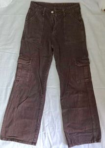 Stylish Brown Cargo Jeans