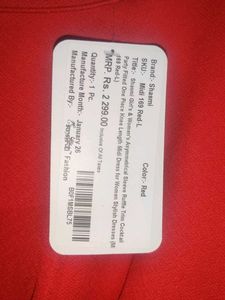 Chic Red Dress with Ruffle Detail