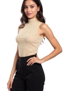 Sleeveless Mock Neck Top