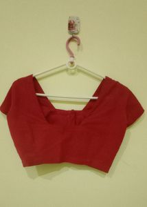 Red Simple Blouse