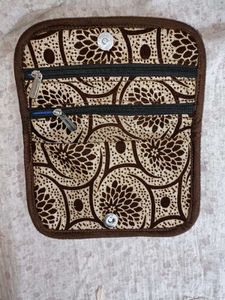 Unique Brown Patterned Clutch Bag