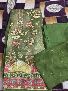 Elegant Green Floral Salwar Suit
