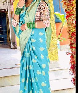 Elegant Blue Saree