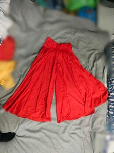 Red Wide Leg Palazzo Pants