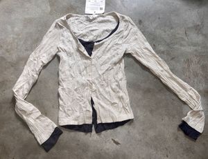 women's long sleeve layered-effect top