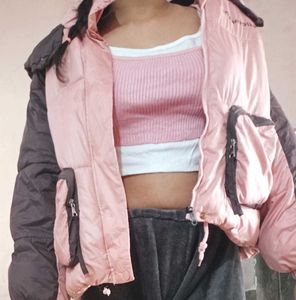 Stylish Two-Tone Puffer Jacket