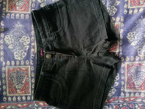 Black Denim Shorts