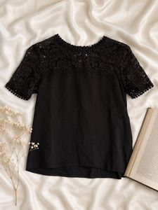 Elegant Black Lace Top
