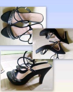 Sparkling Black Heels
