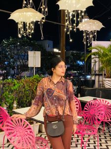 Chic Paisley Print Button-Down Shirt