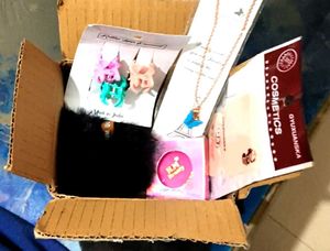 Cute Hair Clips &amp; Butterfly Necklace Set
