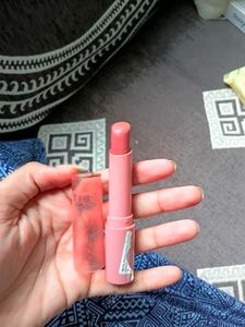 Sheer Pink Lipstick and shimmer eyeliner