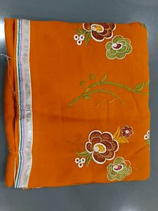 Orange Embroidered Saree