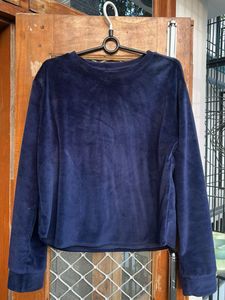 Navy Blue Velvet top