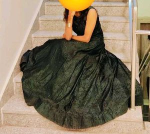 Gown With Heavy Flared Double Cancan