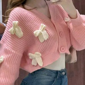 Cute Pink Knit Cardigan