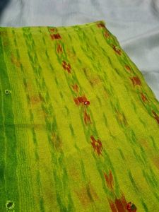 parrot green saree