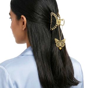 Gold Butterfly Claw Clip