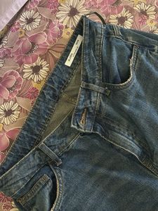Acid wash Wide Leg Denim Jeans