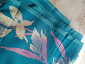 Beautiful Blue Floral Saree