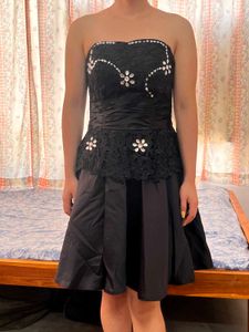 Elegant Black Embellished Gown