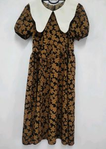 Vintage Style Collared Floral Dress