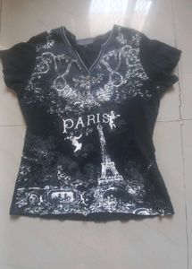 Paris Eiffel Tower Graphic goth unisex tee
