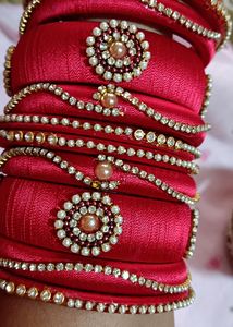 Red Silk Thread Bangles