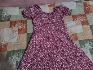 Floral Print Maxi Dress 30-32- tk ko