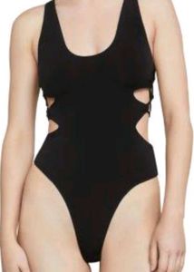 Black Cut-Out Bodysuit