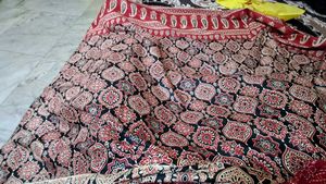 kalamkari ajrakh cotton saree