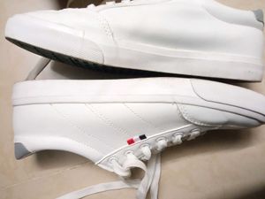 Classic White Lace-Up Sneakers