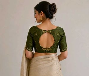 Elegant Green Silk Blouse
