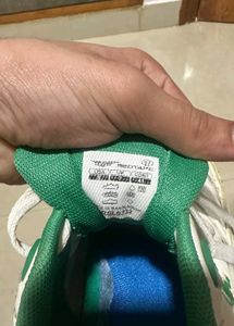 Redtape White &amp; Green Leather Sneakers