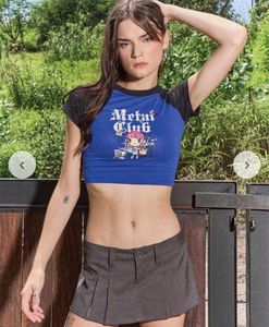 Graphic Print Cropped Top