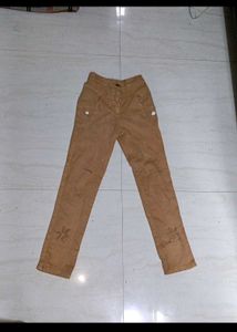 Stylish Brown Embellished Pants