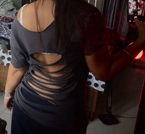 Custom Off the Shoulder Cut out Back