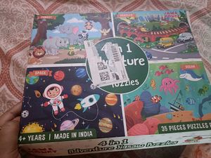 Jam &amp; Honey 4-in-1 Jigsaw Puzzle for kids