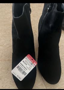 Suede Black Ankle Boots