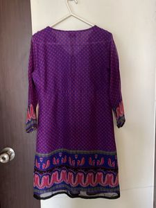 Vibrant Purple Embroidered Kurta