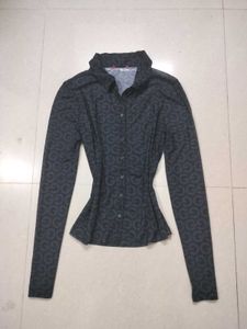 Chic Patterned Button-Up Shirt