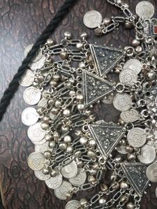 Boho Silver Tone Statement Necklace