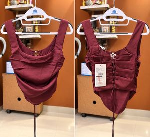 little box Chic Ruched Corset Top