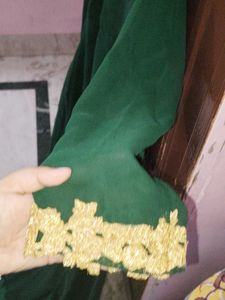 DEEP GREEN ETHNIC GOWN ☘️
