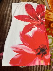 NEWME Floral Strapless Mini Dress