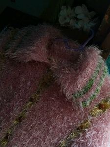 Chic Pink Fuzzy Sweater